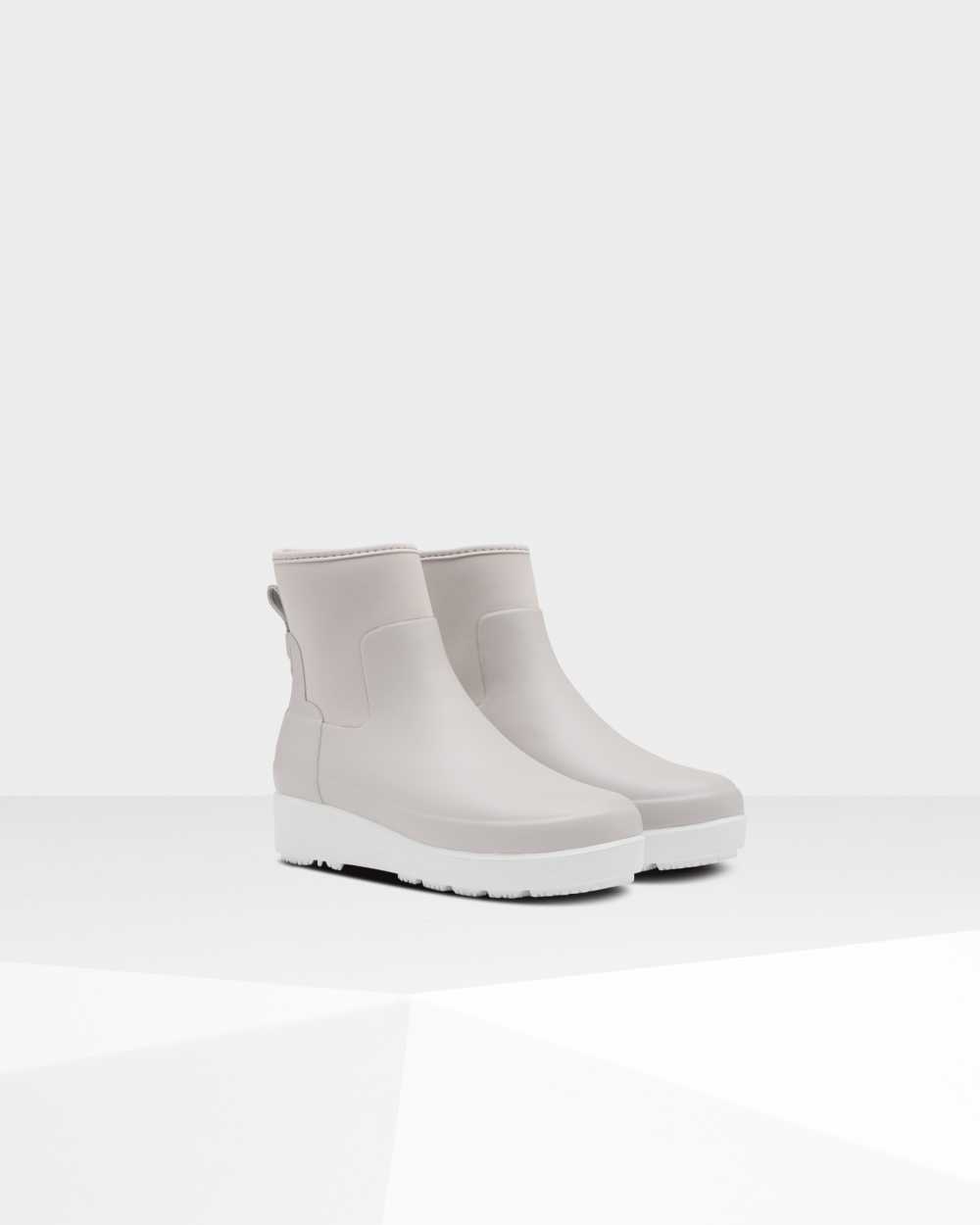 Hunter Refined Slim Fit Neoprene Creeper Women's Chelsea Boots NZ-60598U Grey